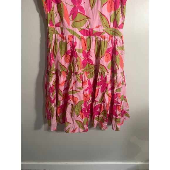 Taylor Pink Tropical Floral Print Ruffle Mini Dress - Picture 7 of 12